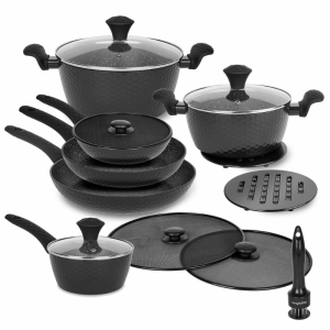 Konighoffer Zestaw Garnków Aluminiowych Diamond 15 elementów