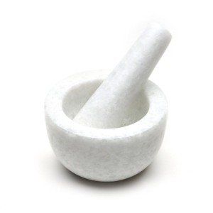 TADAR Moździerz kuchenny 10x6 cm marmurowy biały