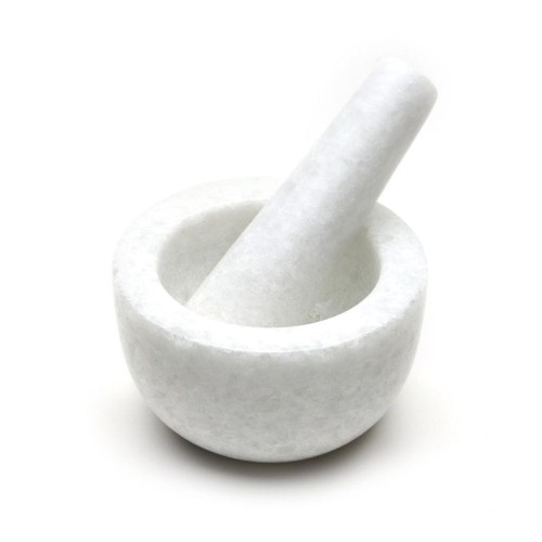 TADAR Moździerz kuchenny 10x6 cm marmurowy biały