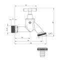 DEANTE Zawór czerpalny z adapterem - 1/2" chrom VFA_152M