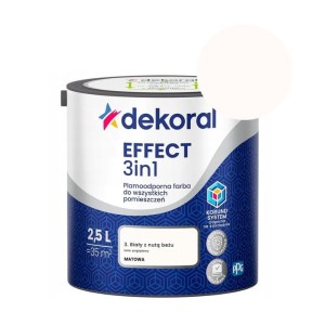 DEKORAL Farba EFFECT 3in1 biały z nutą beżu 2,5L