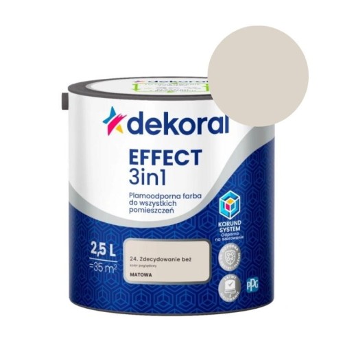 DEKORAL Farba EFFECT 3in1 zdecydowanie beż 2,5L