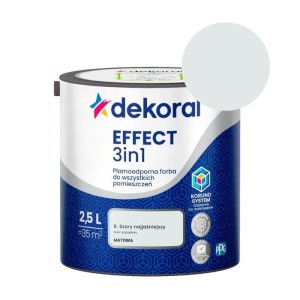 DEKORAL Farba EFFECT 3in1 szary najjaśniejszy 2,5L