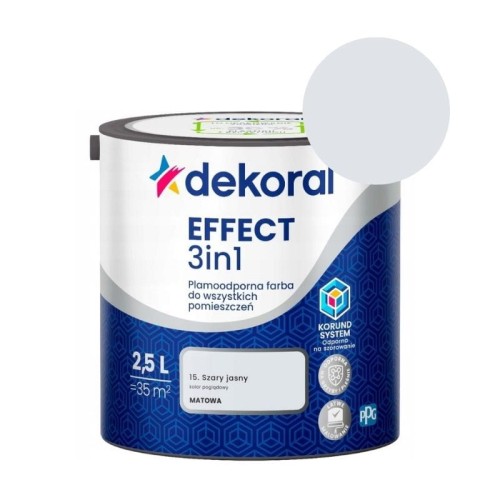 DEKORAL Farba EFFECT 3in1 szary jasny 2,5L