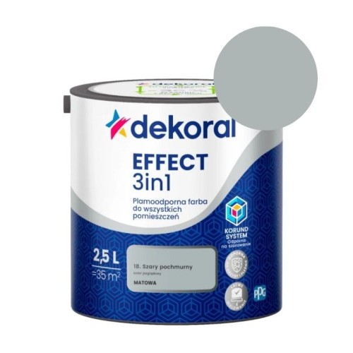 DEKORAL Farba EFFECT 3in1 szary pochmurny 2,5L