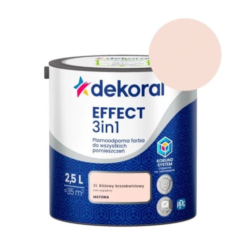 DEKORAL Farba EFFECT 3in1 różowy brzoskwiniowy 2,5L