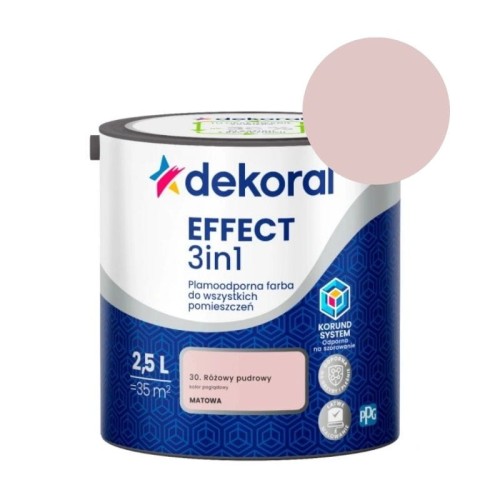 DEKORAL Farba EFFECT 3in1 różowy pudrowy 2,5L