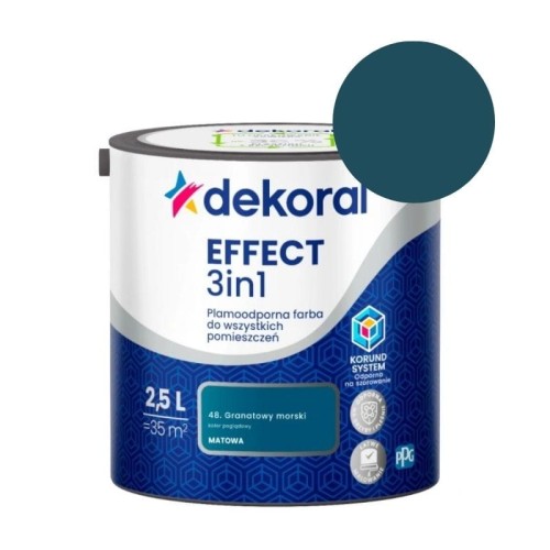 DEKORAL Farba EFFECT 3in1 granatowy morski 2,5L