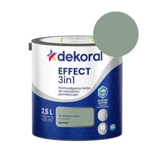 DEKORAL Farba EFFECT 3in1 zielono-szary 2,5L