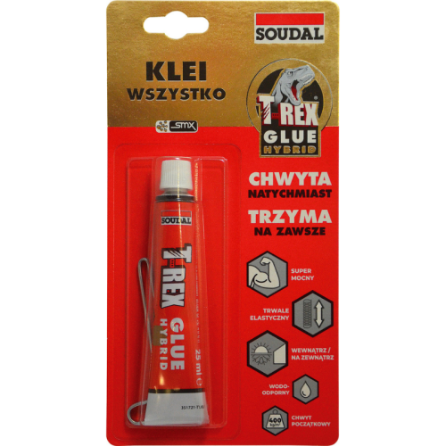 Soudal T-Rex Hybrydowy klej montażowy 25ml