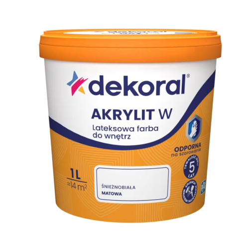Dekoral akrylit W farba lateksowa biała 1 L