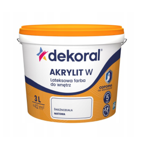 Dekoral akrylit W farba lateksowa biała 3 L