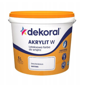 Dekoral akrylit W farba lateksowa biała 5 L