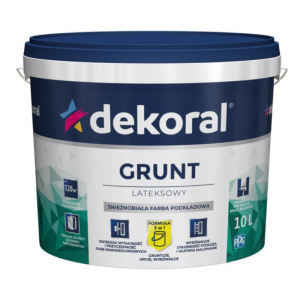 Dekoral Grunt L Lateksowa Farba Podkładowa do Ścian i Sufitów 10L