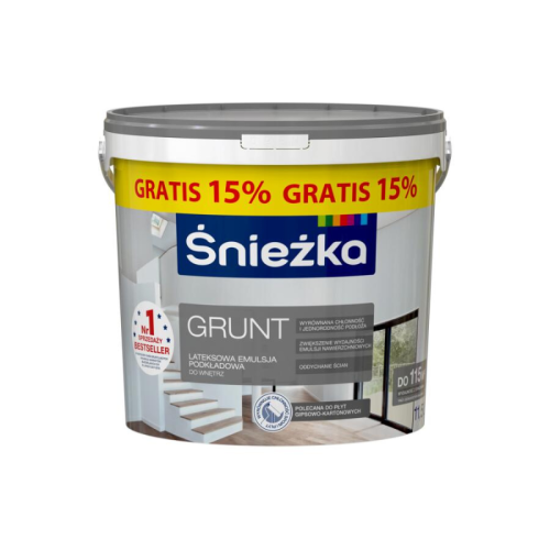 ŚNIEŻKA Emulsja lateksowa grunt biały 11,5L
