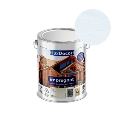 LUXDECOR Impregnat dekoracyjno-ochronny biały 4,5L