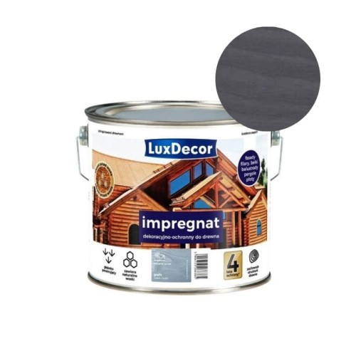 LUXDECOR Impregnat dekoracyjno-ochronny grafit 2,7L
