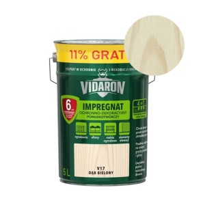 VIDARON Impregnat Ochronno-Dekoracyjny Powłokotwórczy Dąb Bielony V17 5L 