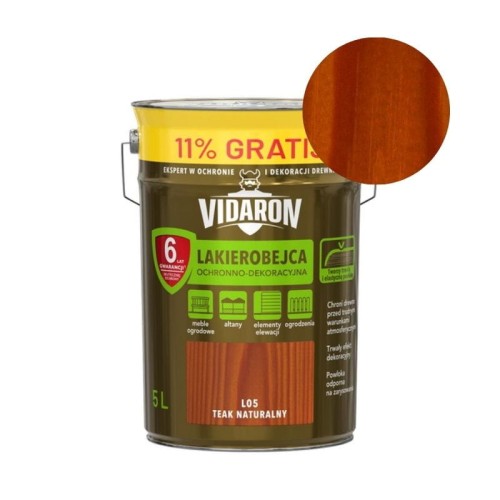 VIDARON Lakierobejca Teak Naturalny L05 5L
