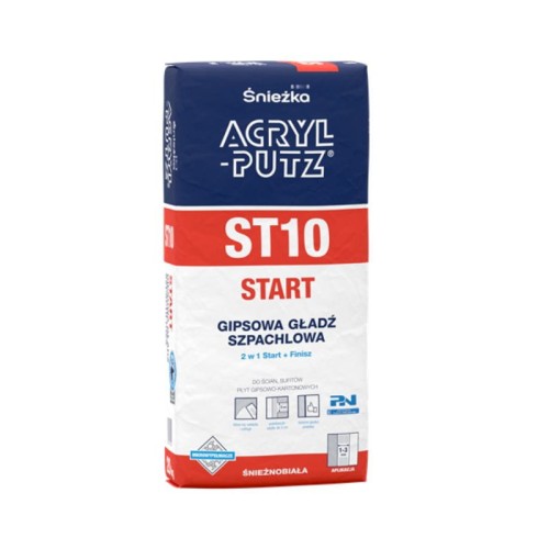 ŚNIEŻKA Acryl-Putz ST10 Start Gipsowa gładź szpachlowa 20 kg