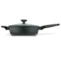 STARKE PRO Patelnia marmurowa z pokrywką Viridi 28 cm głęboka