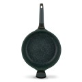 STARKE PRO Patelnia marmurowa z pokrywką Viridi 28 cm głęboka