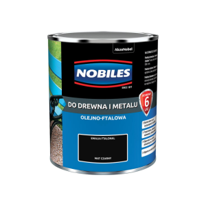 Nobiles Emalia Ftalonal Czarny mat 0,7 L