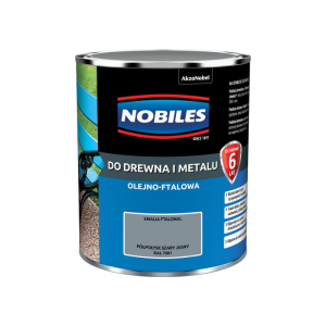 Nobiles Emalia Ftalonal Szary Jasny RAL 7001 Półpołysk 0,7 L