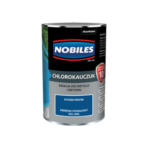 NOBILES Chlorokauczuk Niebieski Sygnałowy RAL5005 wysoki połysk 0,9L 