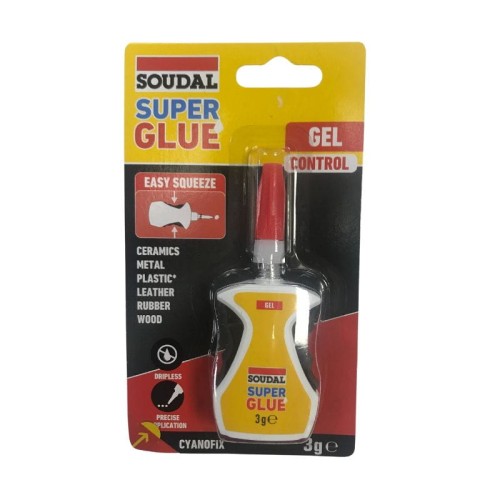 SOUDAL Superszybki klej cyjanoakrylowy Super Glue Gel Control 3G