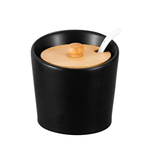 FLORINA Cukiernica z bambusową pokrywką Adria 230 ml czarna