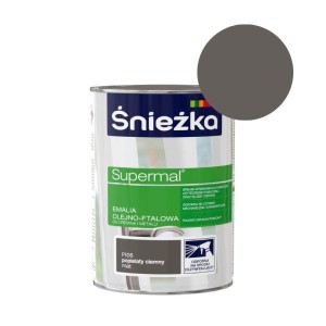 ŚNIEŻKA SUPERMAL Emalia olejno-ftalowa F106 ciemny popielaty mat 0,8L
