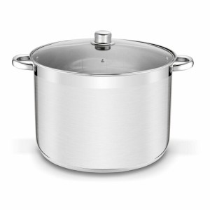 TADAR Garnek prosty ze stali nierdzewnej z pokrywką 20L
