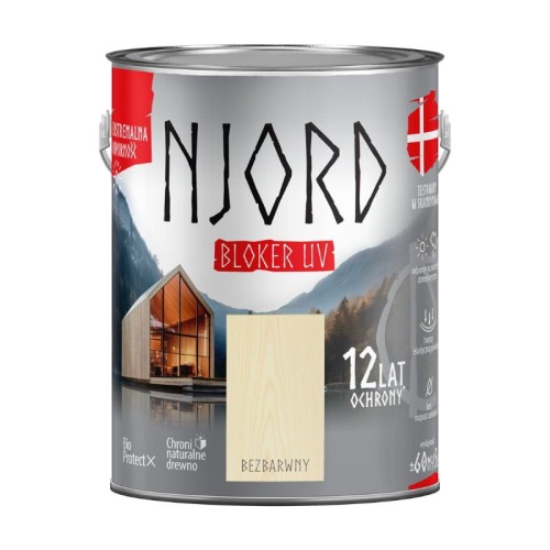 NJORD Impregnat do elewacji drewnianych Bloker UV bezbarwny 5L