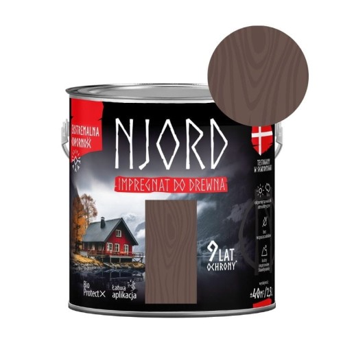NJORD Impregnat do drewna - łódź Wikingów 2,5L