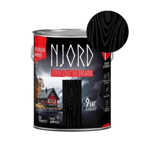 NJORD Impregnat do drewna - noc polarna 5L