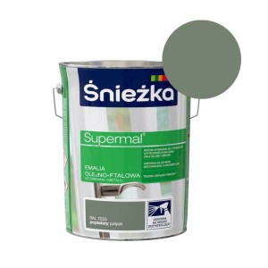 ŚNIEŻKA SUPERMAL Emalia olejno-ftalowa RAL7023 popielaty połysk 5L