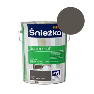 ŚNIEŻKA SUPERMAL Emalia olejno-ftalowa F566 szary jasny połysk 5L