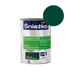 ŚNIEŻKA SUPERMAL Emalia olejno-ftalowa RAL6005 zielony ciemny mat 0,8L