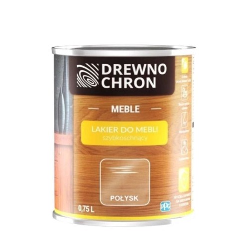 DREWNOCHRON Lakier do mebli bezbarwny połysk 0,75L