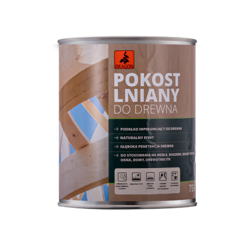 Dragon Pokost lniany do drewna bezbarwny 750 ml