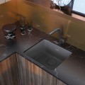 DEANTE Bateria kuchenna z wyciąganą wylewką SILIA titanium