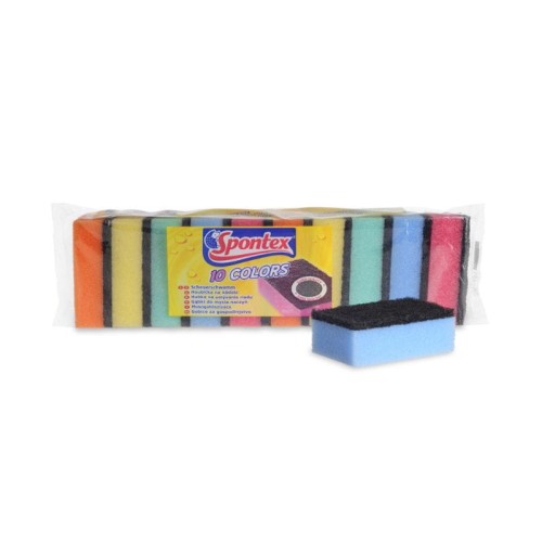 SPONTEX Zmywak kuchenny Colors 10 sztuk