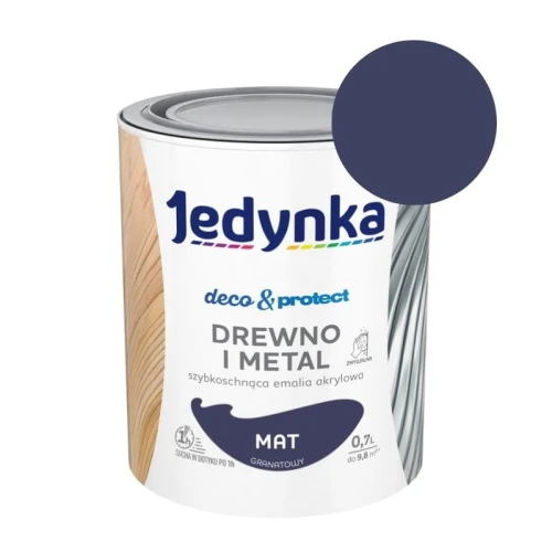 JEDYNKA Deco &amp; Protect Drewno i Metal Mat 0,7L granatowy