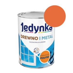 JEDYNKA Emalia Drewno i Metal pomarańczowy połysk 0,9L