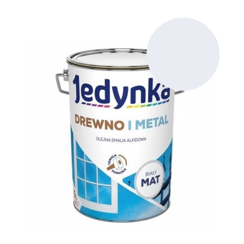 JEDYNKA Emalia Drewno i Metal biały mat 5L