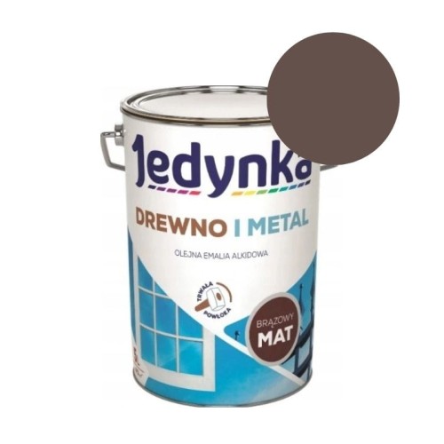 JEDYNKA Emalia Drewno i Metal brązowy mat 5L