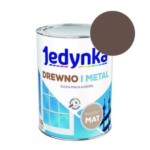 JEDYNKA Emalia Drewno i Metal brązowy mat 0,9L