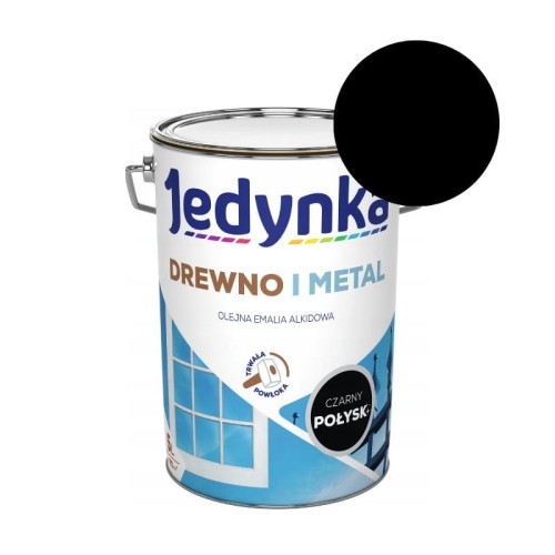 JEDYNKA Emalia Drewno i Metal czarny połysk 5L