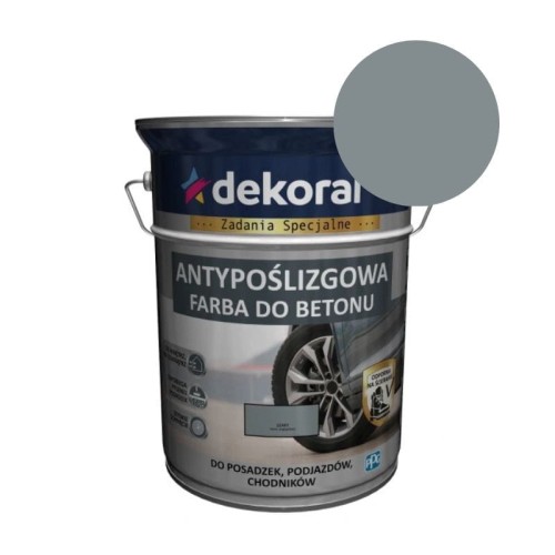 DEKORAL Farba do betonu antypoślizgowa Akrylit B szara 5L